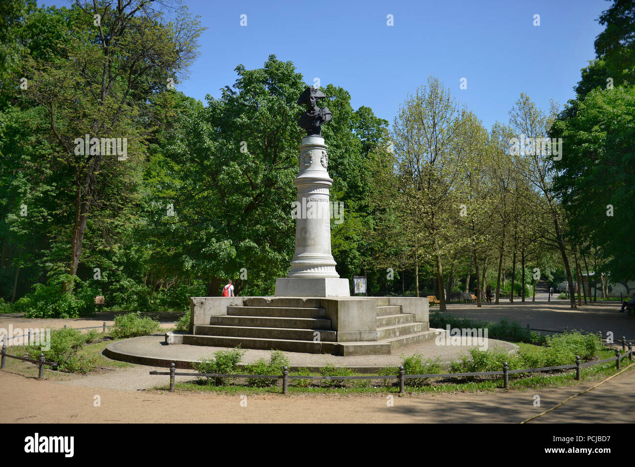 Denkmal, Friedrich Der Grosse,, parco Volkspark Friedrichshain di Berlino, Deutschland Foto Stock