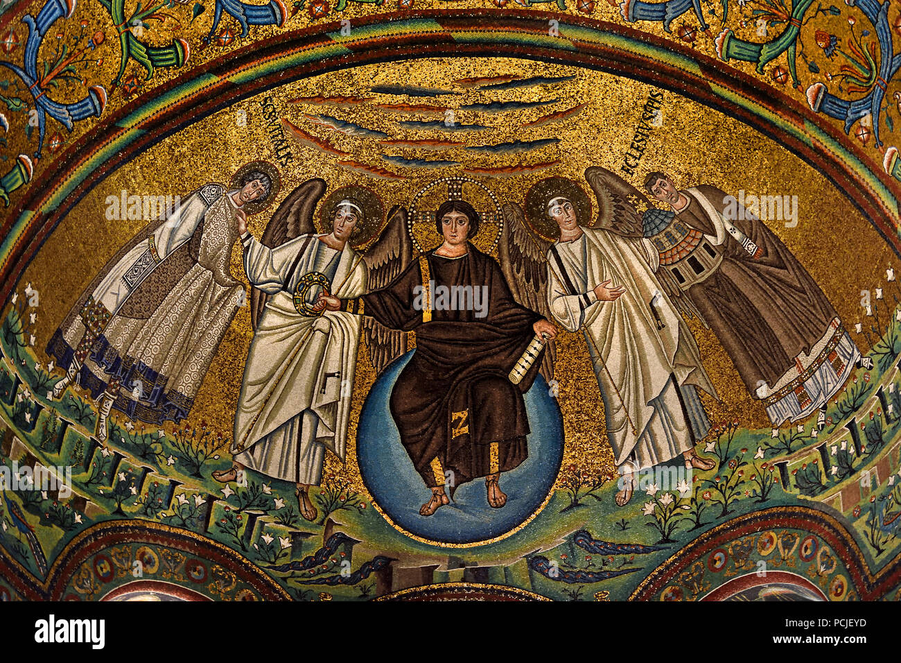 Raffigurante Cristo come Creatore del cosmo nella Basilica di San