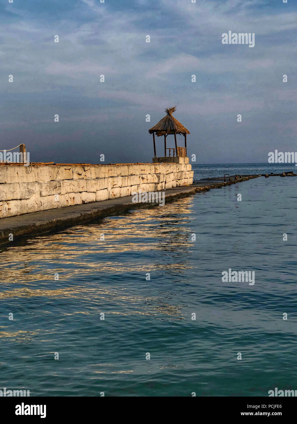 Parete di porto di mare, Bulgaria Foto Stock