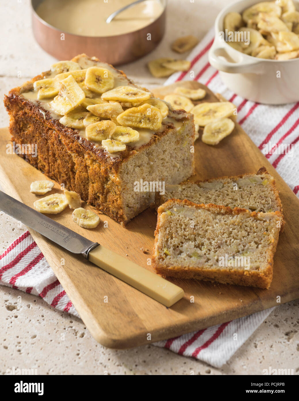 Pane di banana. Torta alla banana. Pane alla banana. Foto Stock