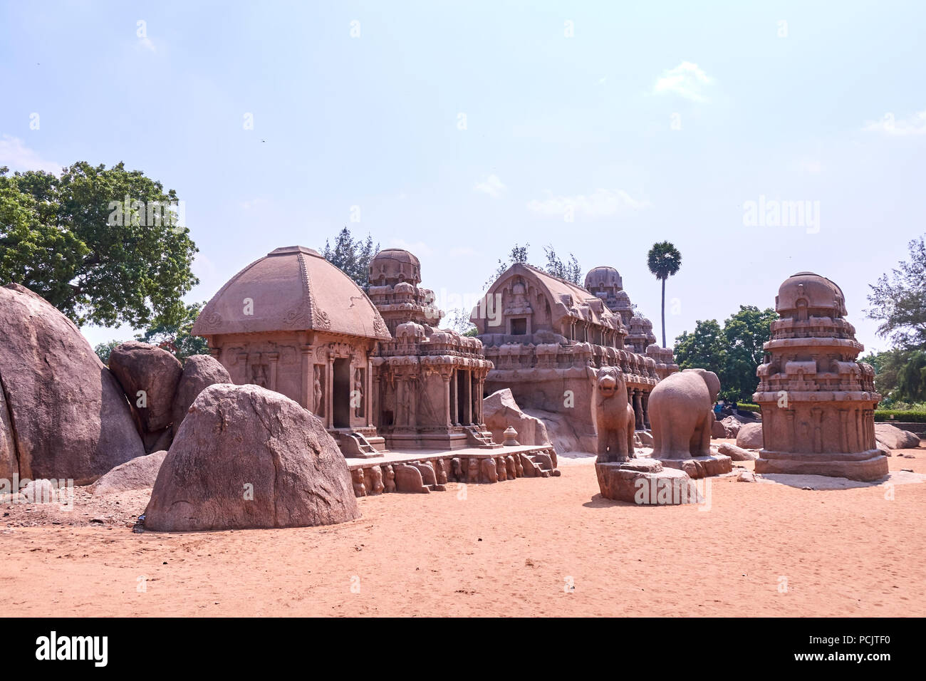 Tempio di fango nell'India meridionale Foto Stock