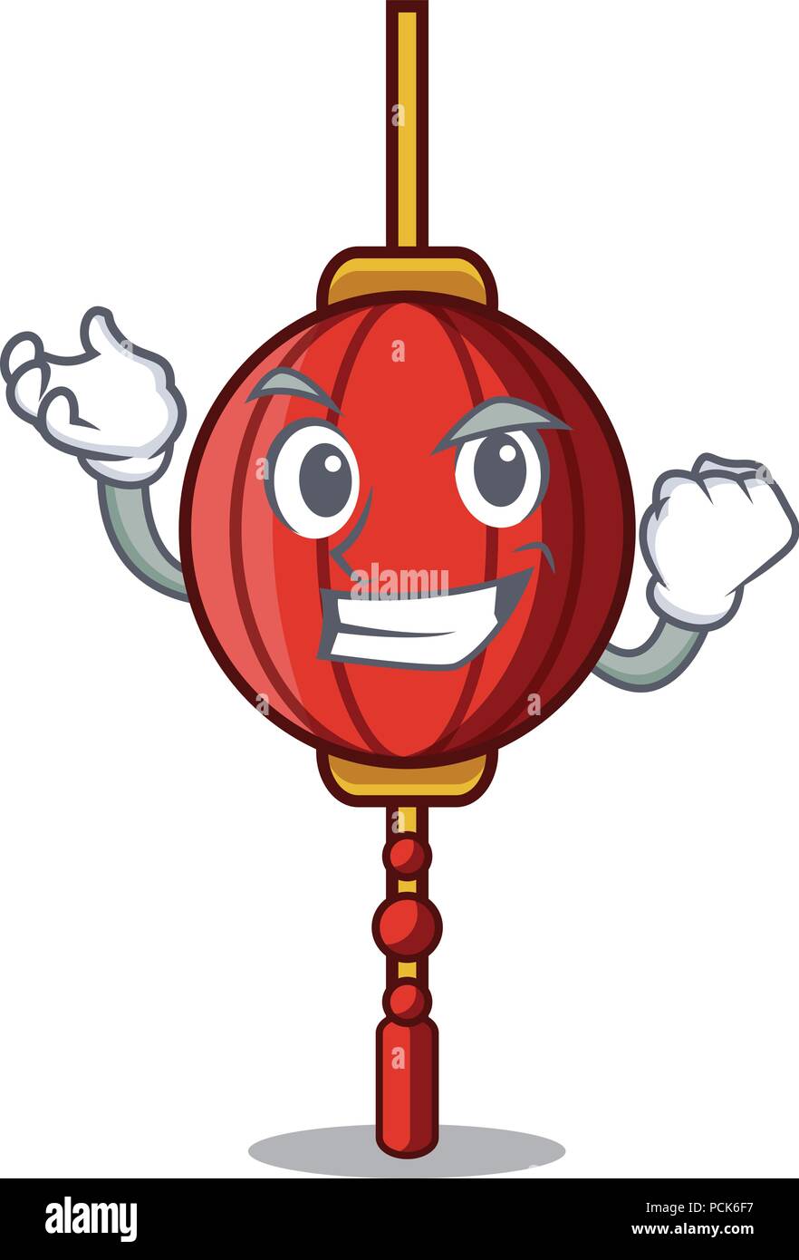 Successo lanterna cinese personaggio cartoon Illustrazione Vettoriale
