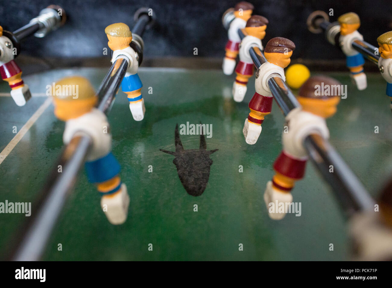 Tabella Babyfoot in capre di montagna Brewery, Melbourne Australia Foto Stock