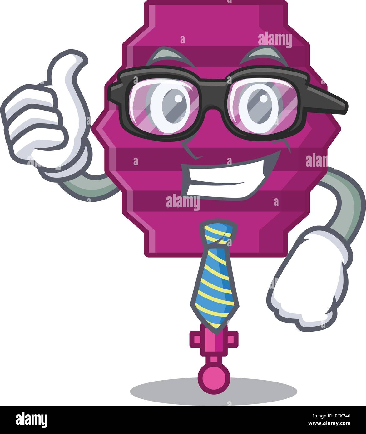 Imprenditore lanterna di carta personaggio cartoon Illustrazione Vettoriale