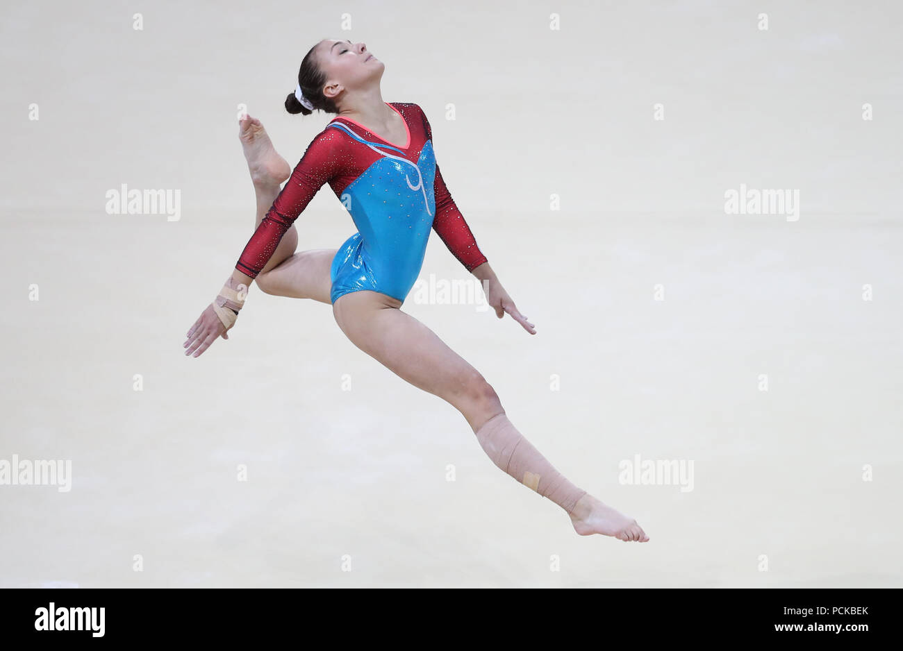 La Slovacchia è Radoslava Kalamarova durante il giorno uno del 2018 Campionati Europei al SSE idro, Glasgow. Foto Stock