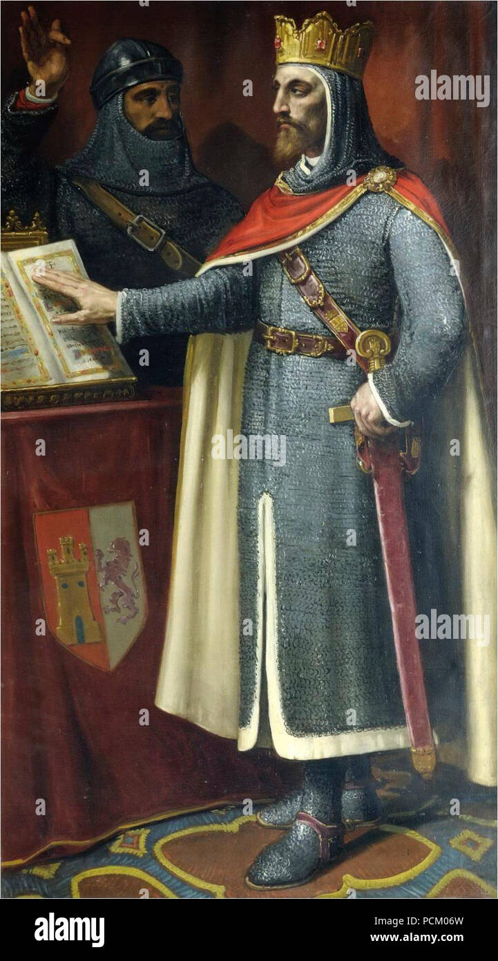 Alfonso VI de León (Ayuntamiento de León). Foto Stock