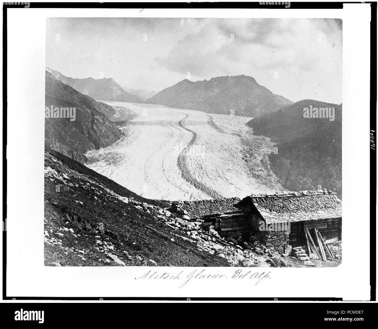Ghiacciaio di Aletsch. Bel Alp Foto Stock