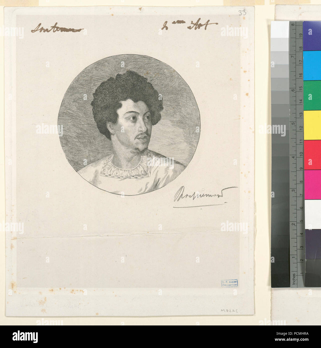 Alexandre Dumas, peint d'après natura à l'époque ou il composa Henri III, 1828 Foto Stock