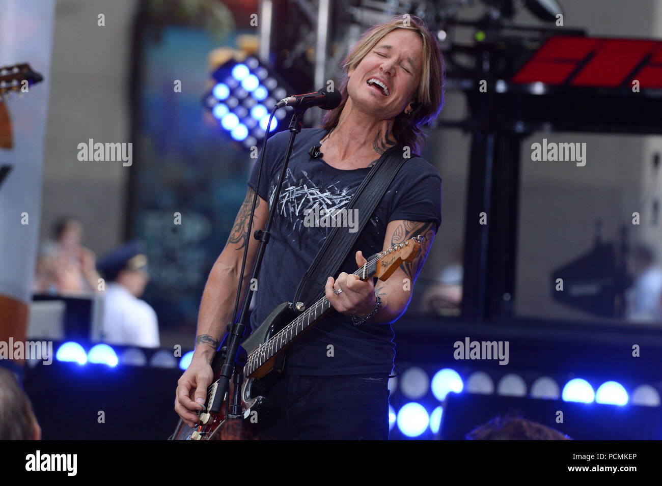 New York, Stati Uniti d'America. 2 agosto 2018. Keith Urban esegue su NBC's "oggi" mostra al Rockefeller Center il 2 agosto 2018 a New York City. Credito: Erik Pendzich/Alamy Live News Foto Stock