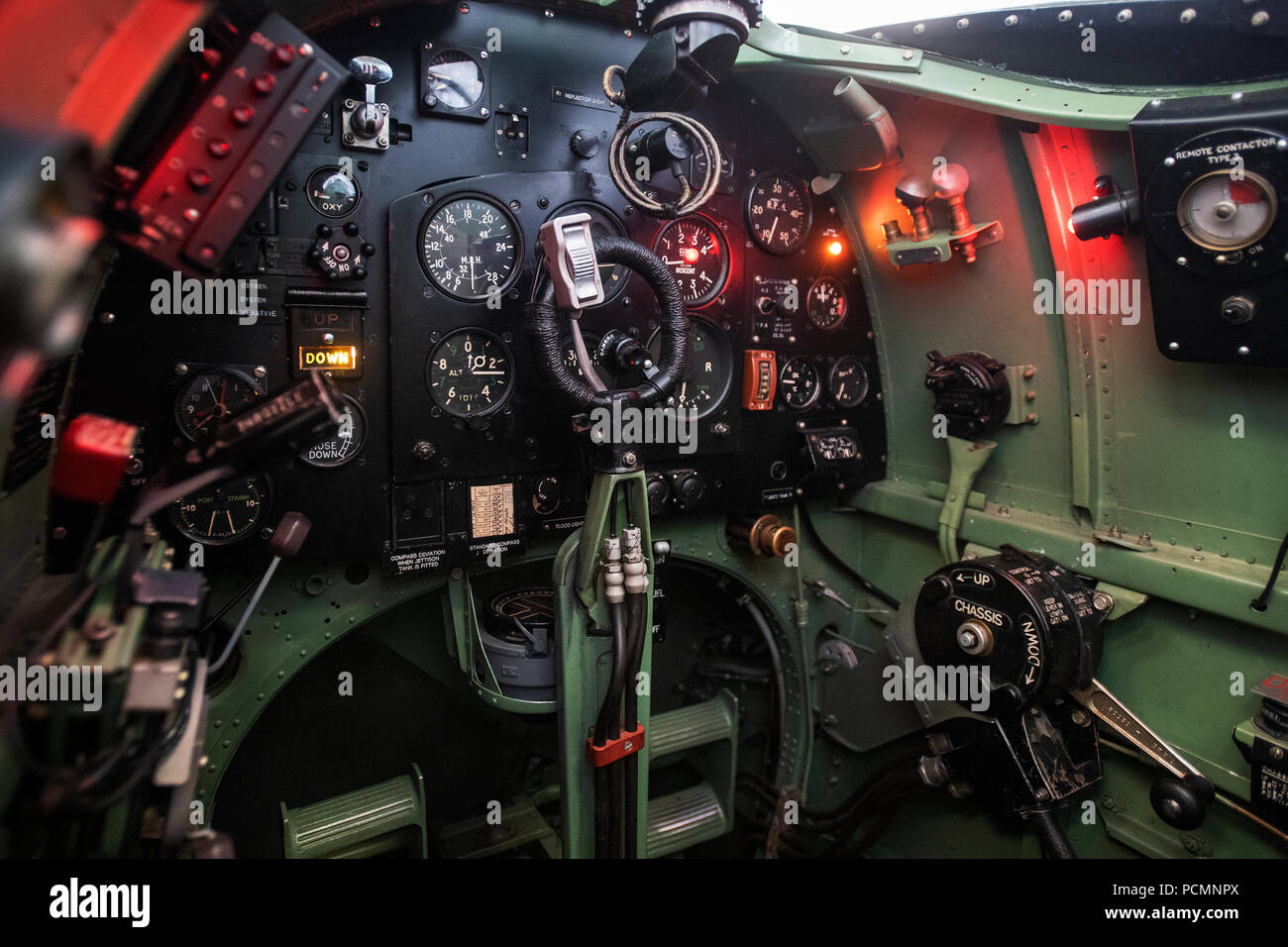 La storica Spitfire XVI fighter, che pilota cecoslovacco Otto Smik utilizzato nella RAF 312 Squadrone di proprietà di Stephen Stead, in linea, vicino a Pilsen, Repubblica ceca, 28 luglio 2018. (CTK foto/Miroslav Chaloupka) Foto Stock