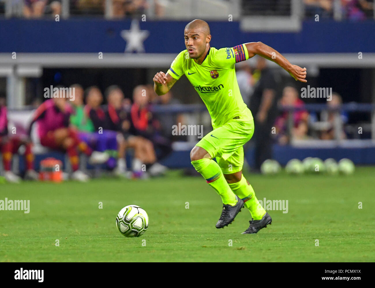 Jul 31, 2018: FC BARCELONA M Rafael Rafinha Alcantara #12 durante un gioco di MLS tra AS Roma e FC Barcelona di AT&T Stadium di Arlington, TX come Roma ha sconfitto il FC Barcelona 4-2 Albert Pena/CSM Foto Stock