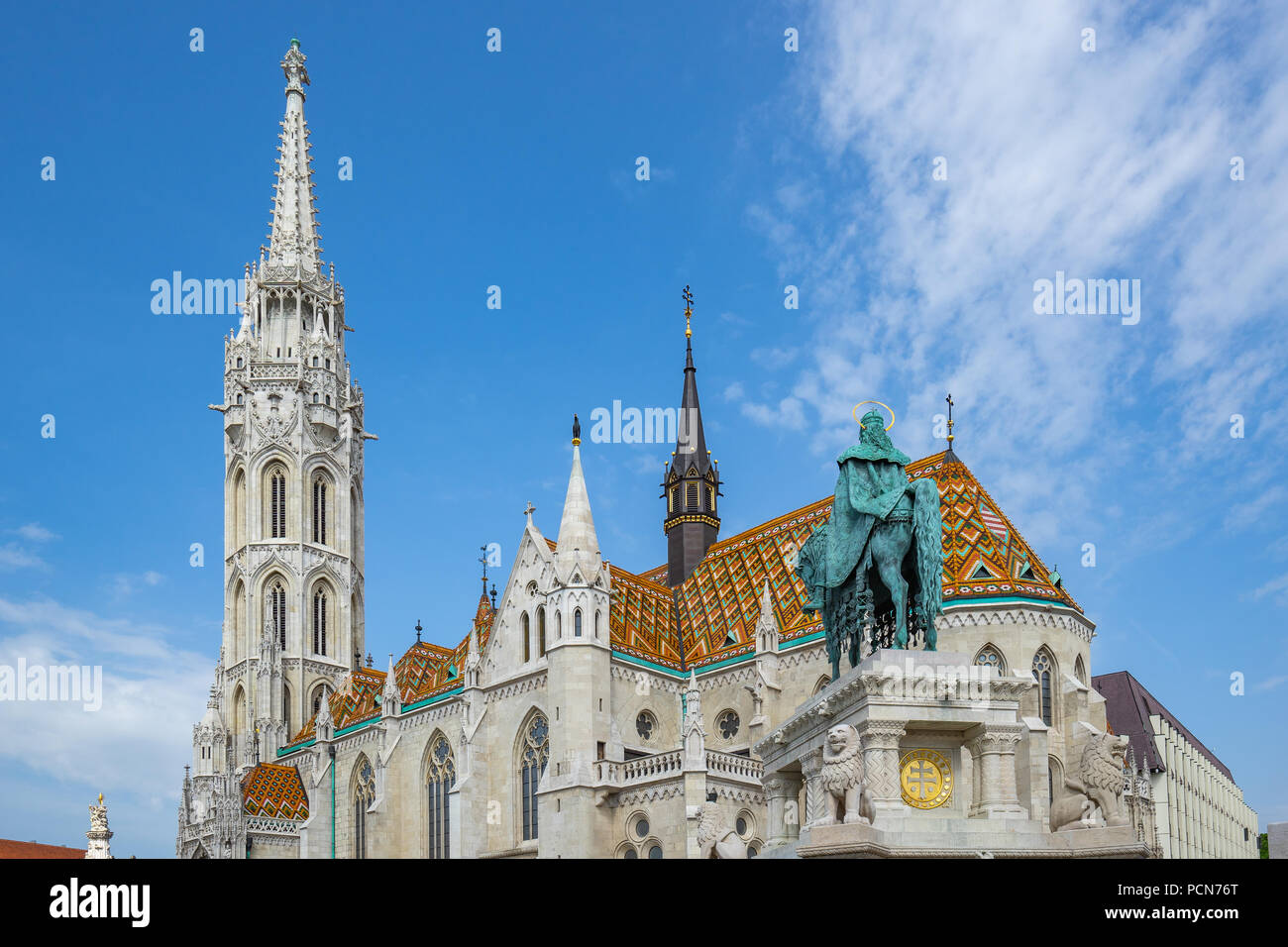 La Chiesa di San Mattia nella città di Budapest, Ungheria. Foto Stock