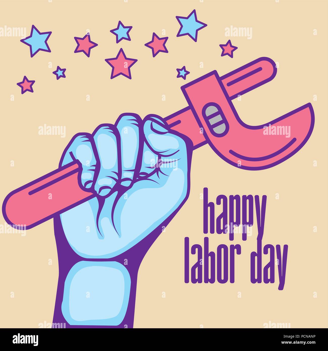 American Labor Day Illustrazione Vettoriale