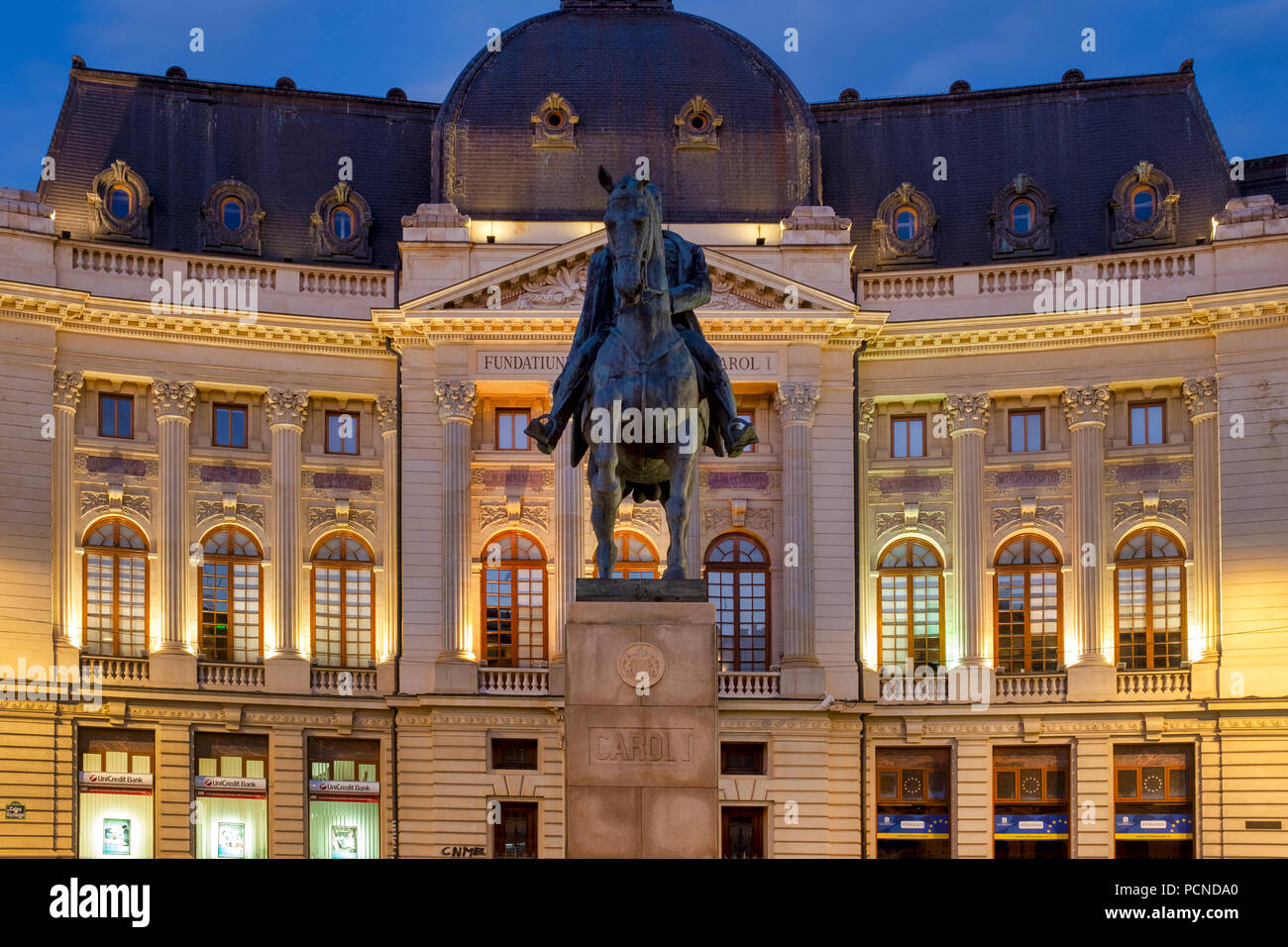 Biblioteca Centrale Università, Bucarest, Romania Foto Stock