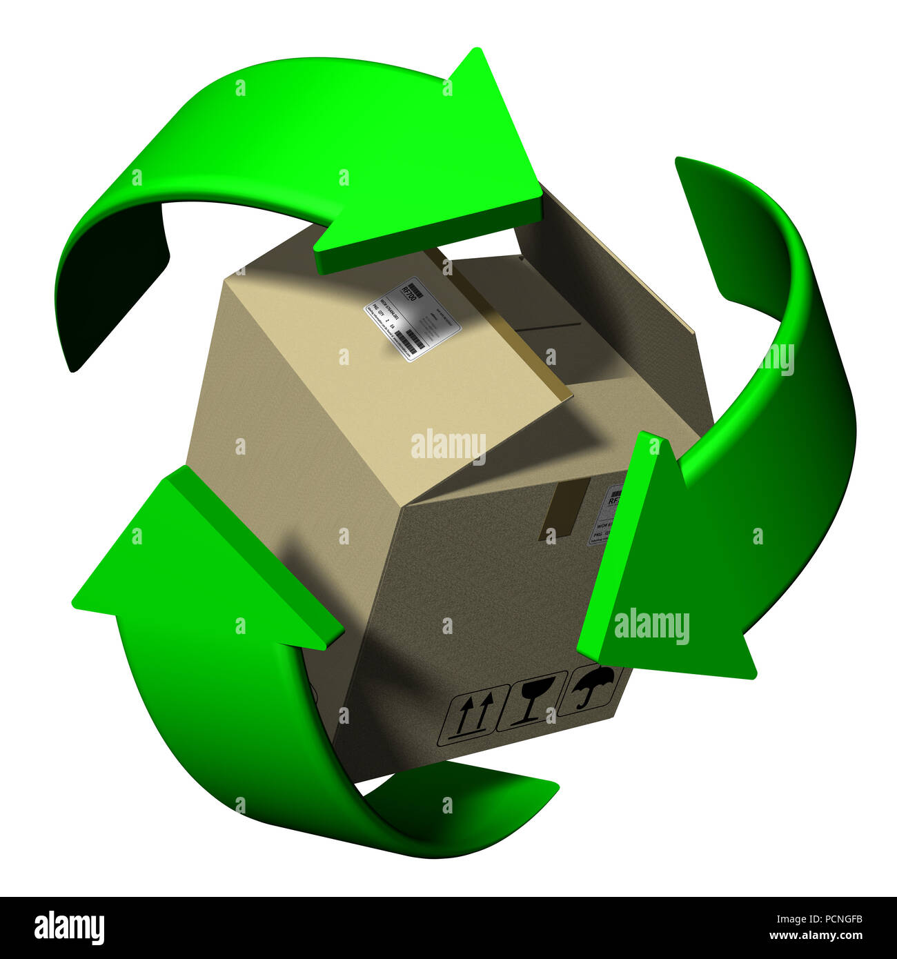 Cardboard recycling symbol immagini e fotografie stock ad alta risoluzione  - Alamy