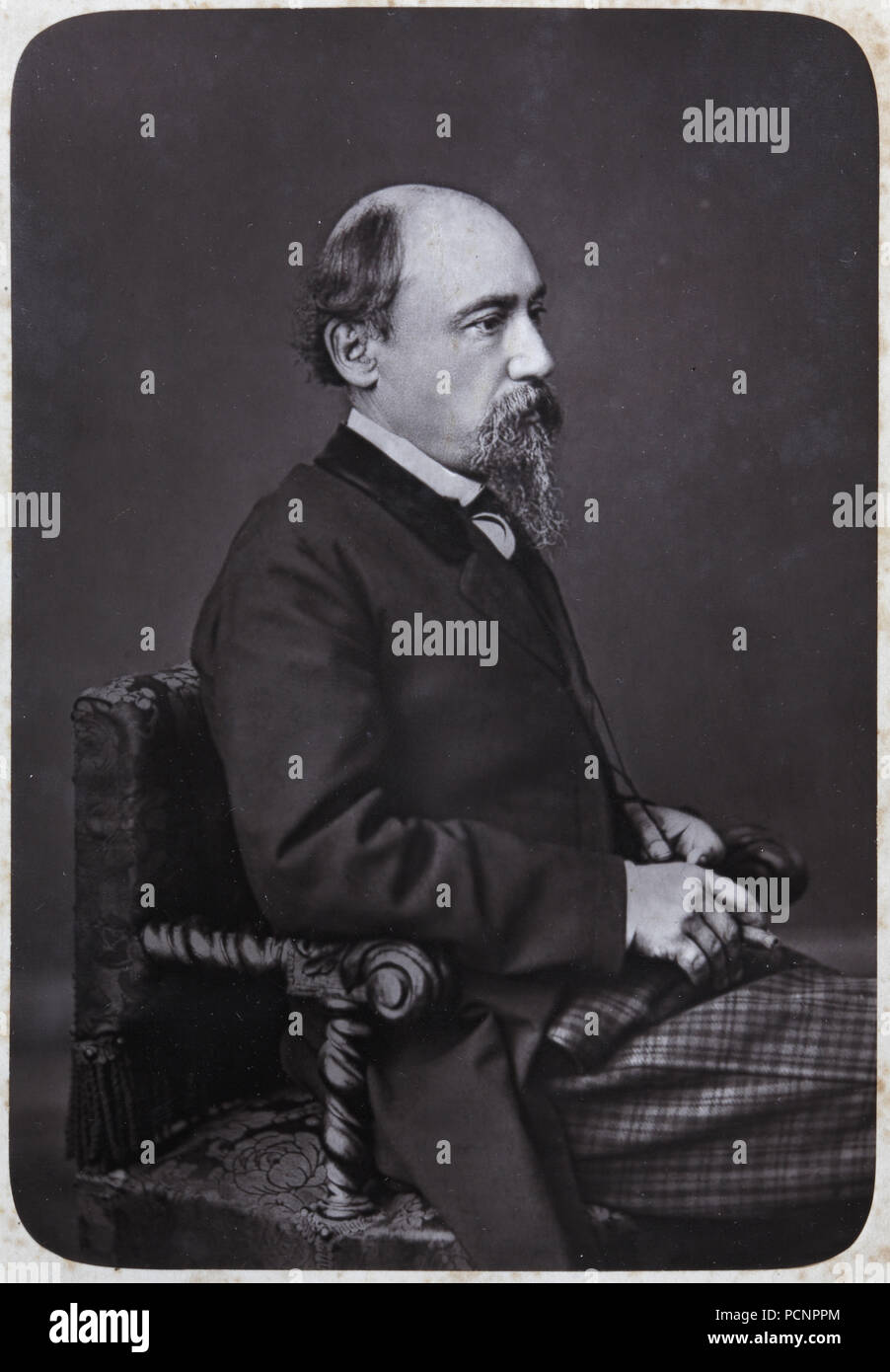 Ritratto del poeta Nikolay Alexeyevich Nekrasov (1821-1877), primi 1870s. Foto Stock