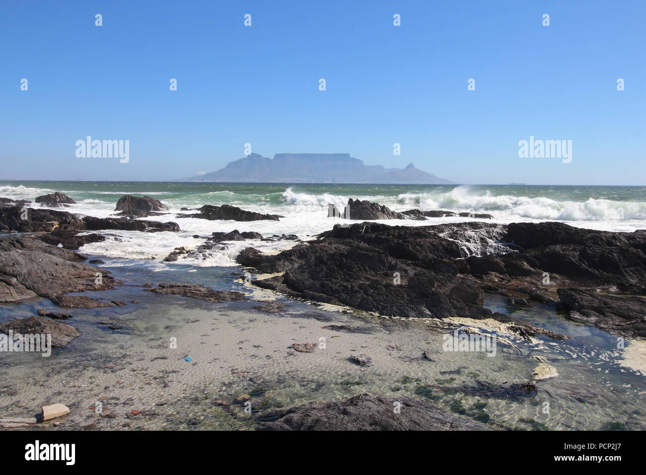 Table Mountain viste in Sud Africa Foto Stock