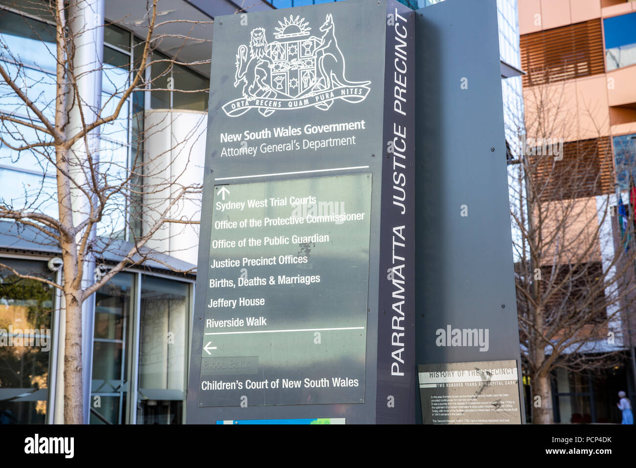 Parramatta giustizia Precinct e servizi legali corte per bambini,Parramatta,Western Sydney , Australia Foto Stock