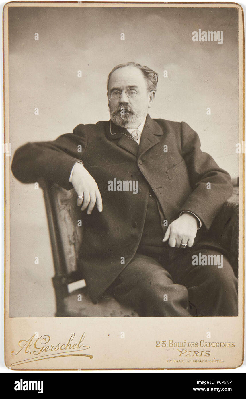 Ritratto di Émile Zola (1840-1902), ca 1895-1900. Foto Stock