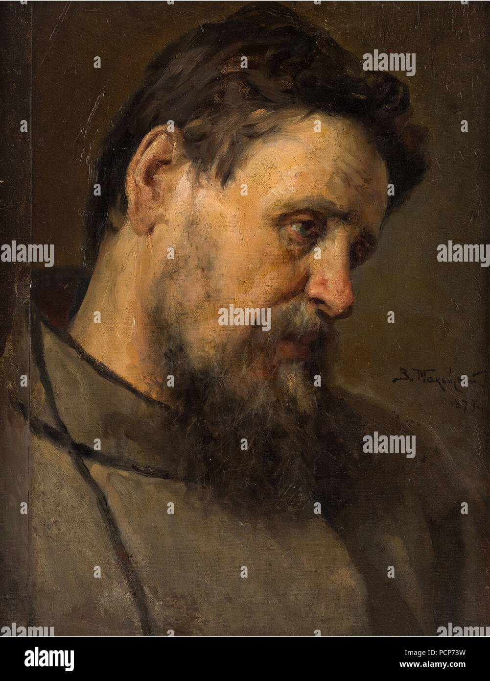 Ritratto di Alexander Konstantinovich Soloviev (1846-1879), 1879. Foto Stock