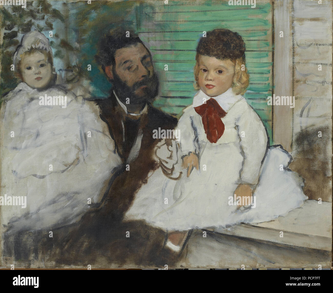 Ludovic Lepic e le sue figlie, c. 1871. Foto Stock