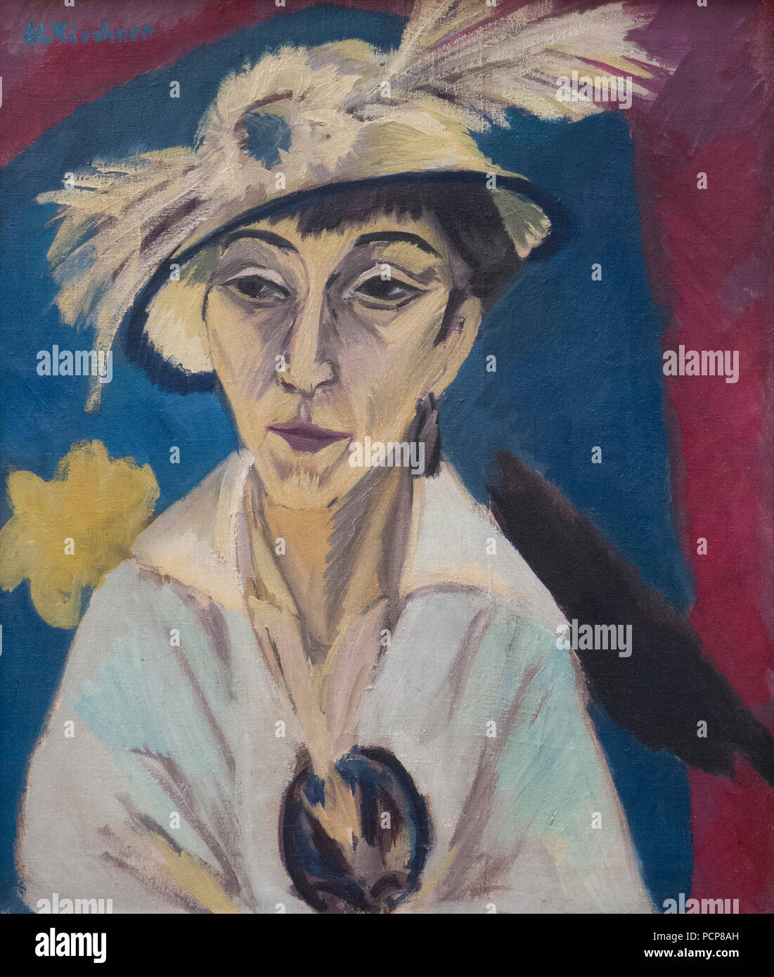 Ritratto di Erna Schilling (Lady con HAT), 1913. Foto Stock