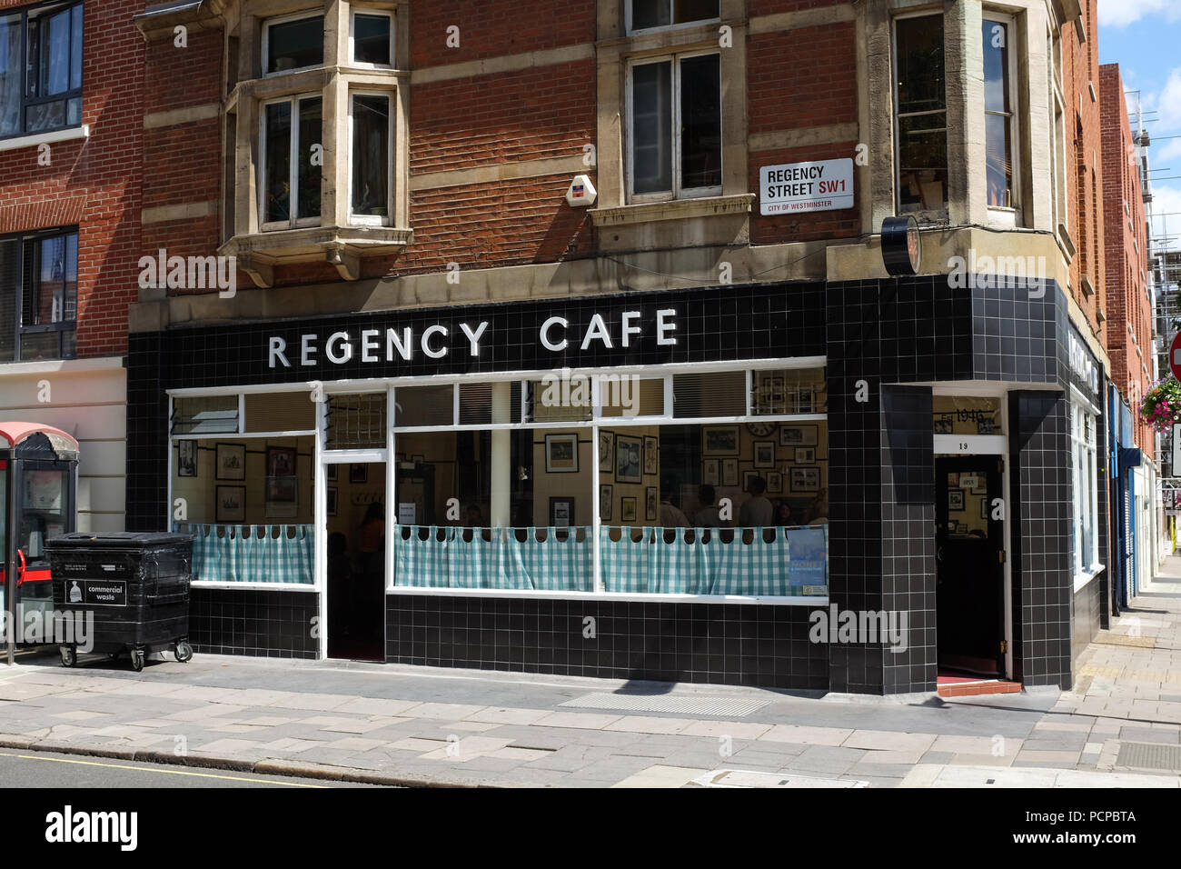 Il Regency Cafe in Westminster, Londra, Inghilterra. Foto Stock