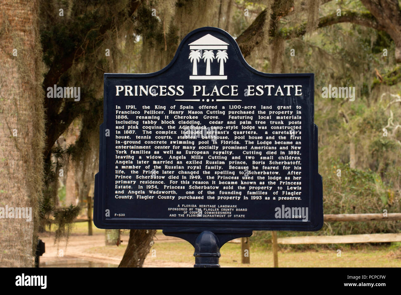 Station wagon storia marcatore, Princess luogo preservare, Florida Foto Stock