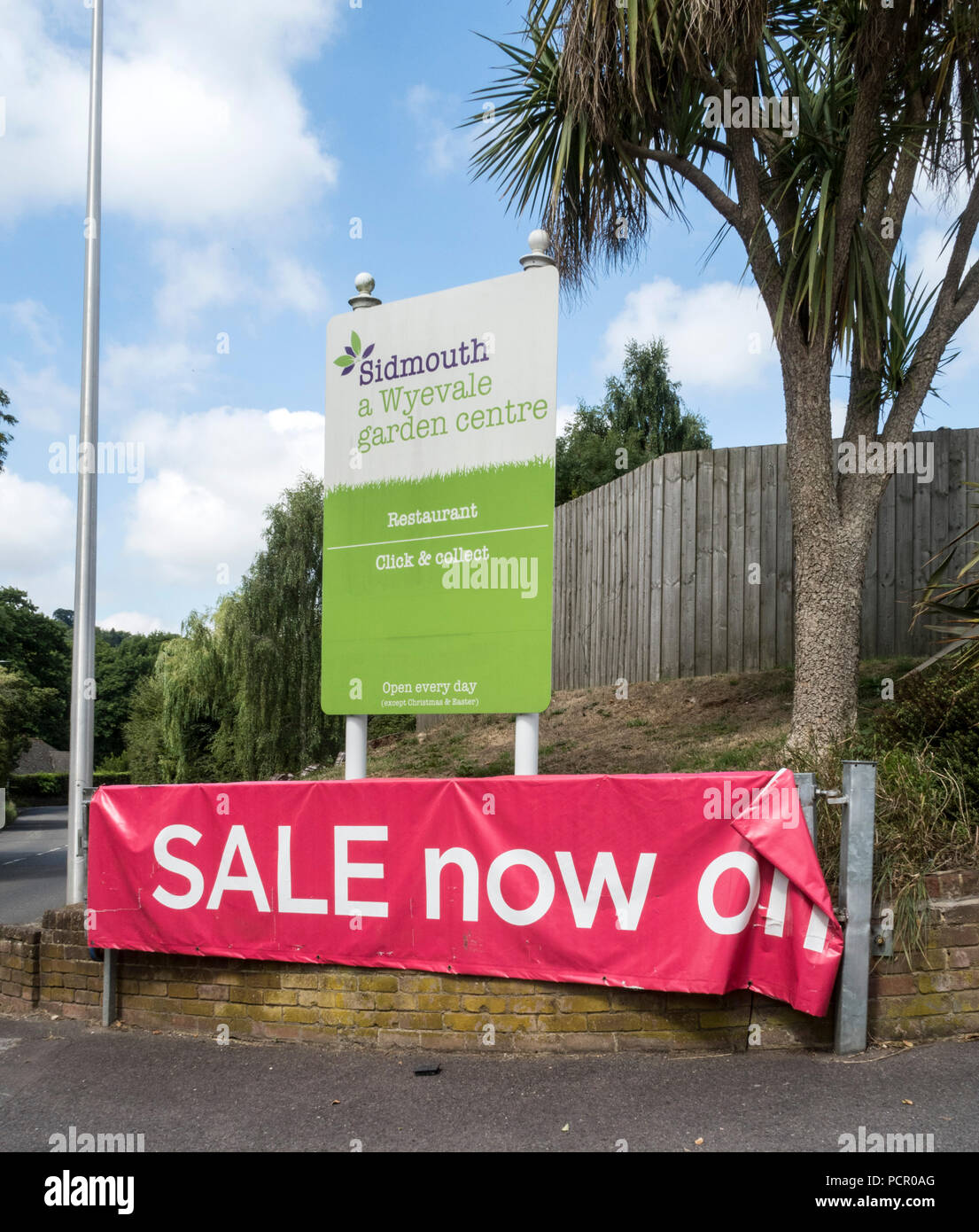 Wyevale fino in vendita ... Wyevale centro giardino, Sidmouth. La catena Wyevale, compreso il negozio di Sidmouth, è in vendita. Foto Stock