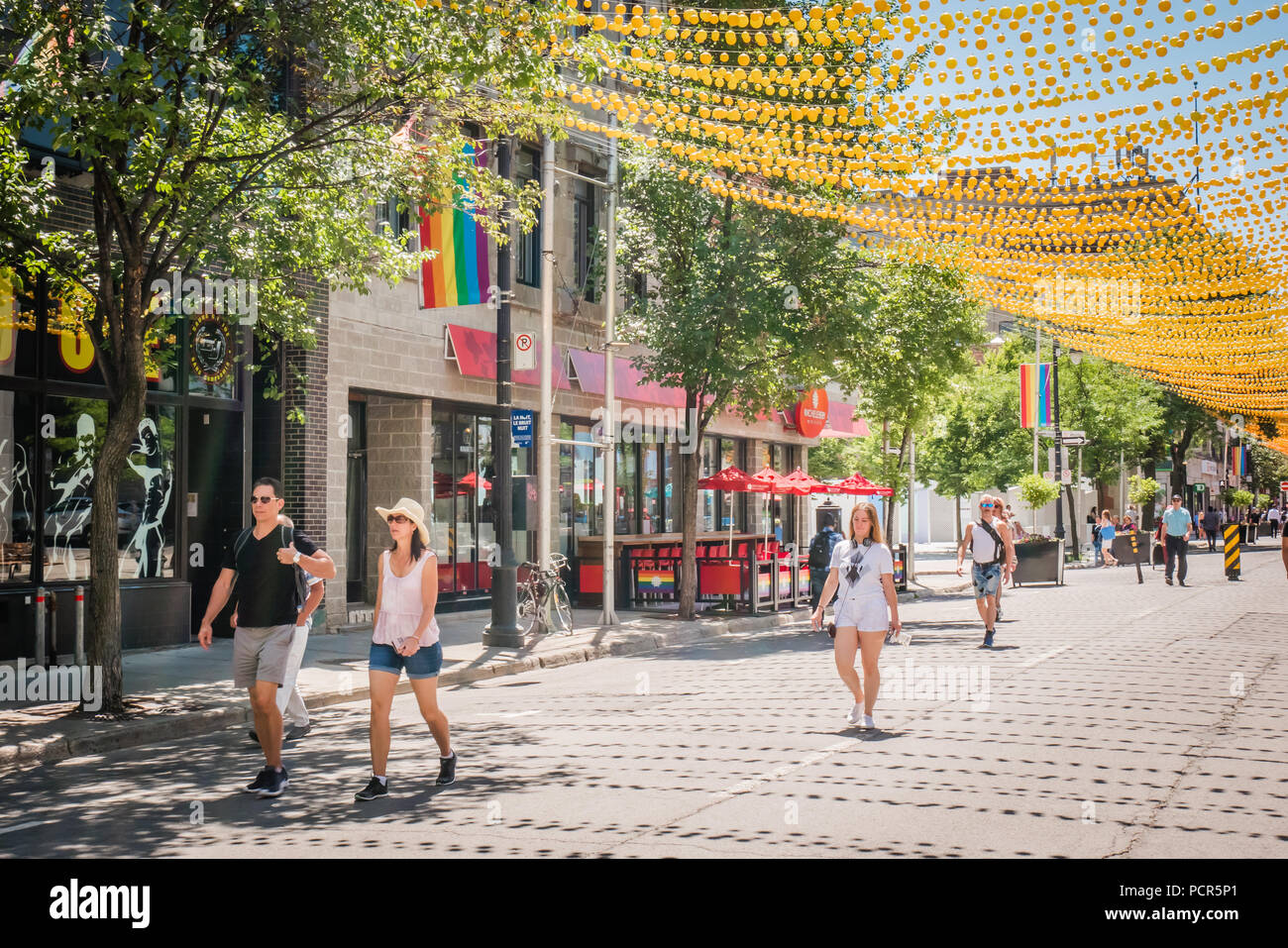Montreal Gay Village Foto Stock
