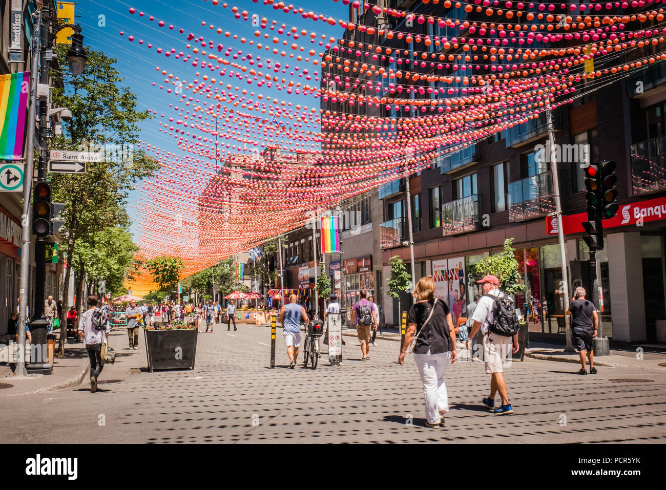 Montreal Gay Village Foto Stock