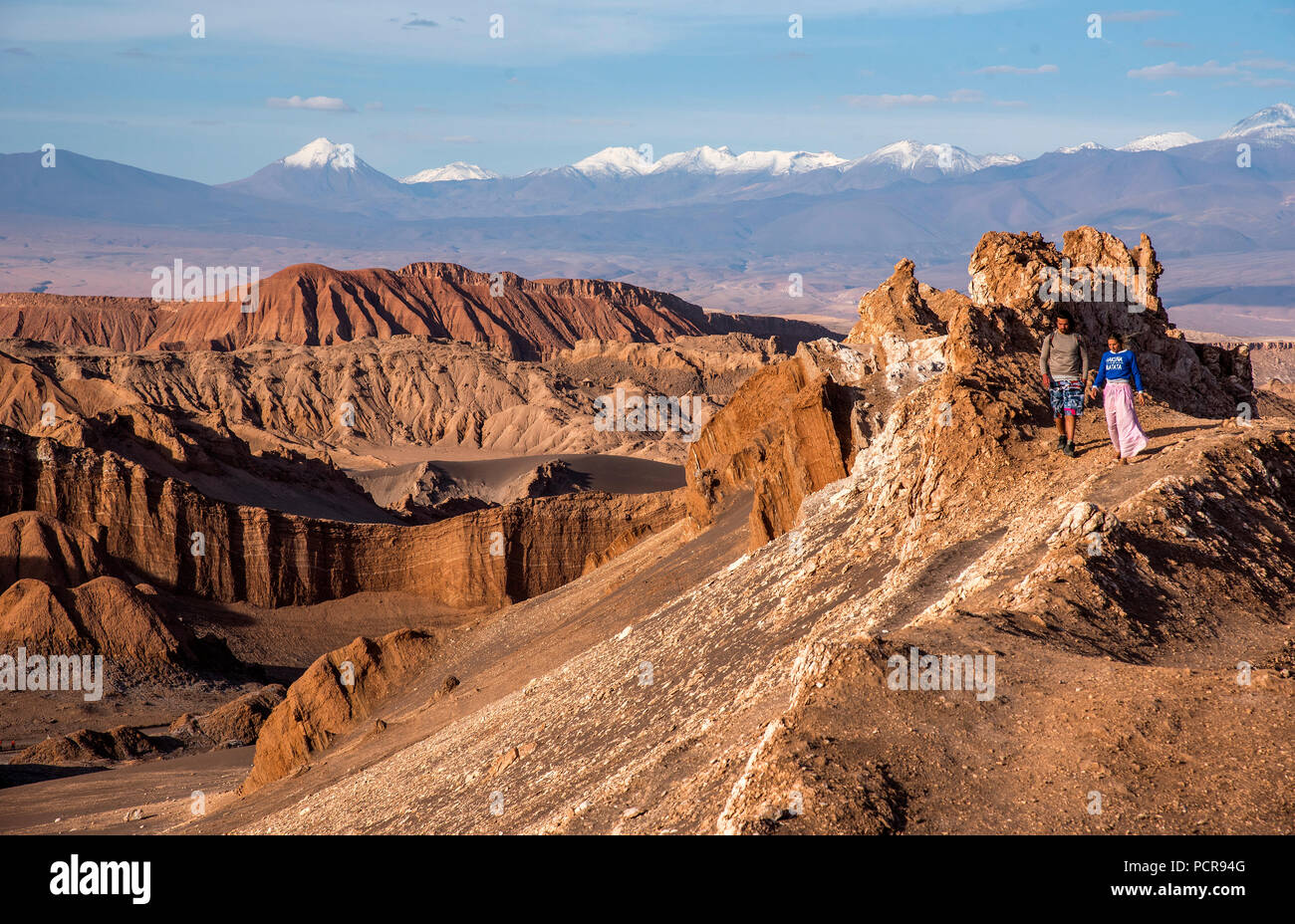 Le formazioni rocciose nel deserto di Atacama, San Pedro, Cile Foto Stock