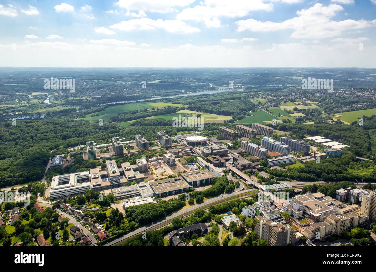 Campus Università della Ruhr Audimax rinnovi nella zona orientale, Bochum, la zona della Ruhr, Nord Reno-Westfalia, Germania Foto Stock