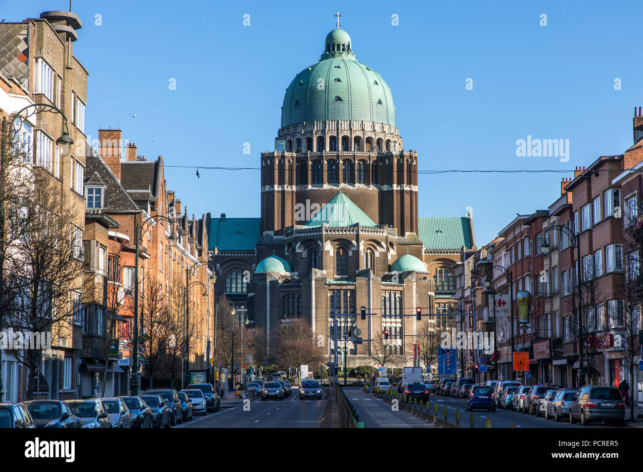 Chiesa Nazionale della Basilica del Sacro Cuore, Basilique Nationale du SacrŽ-CÏur, Basilica di Koekelberg, Bruxelles, Foto Stock