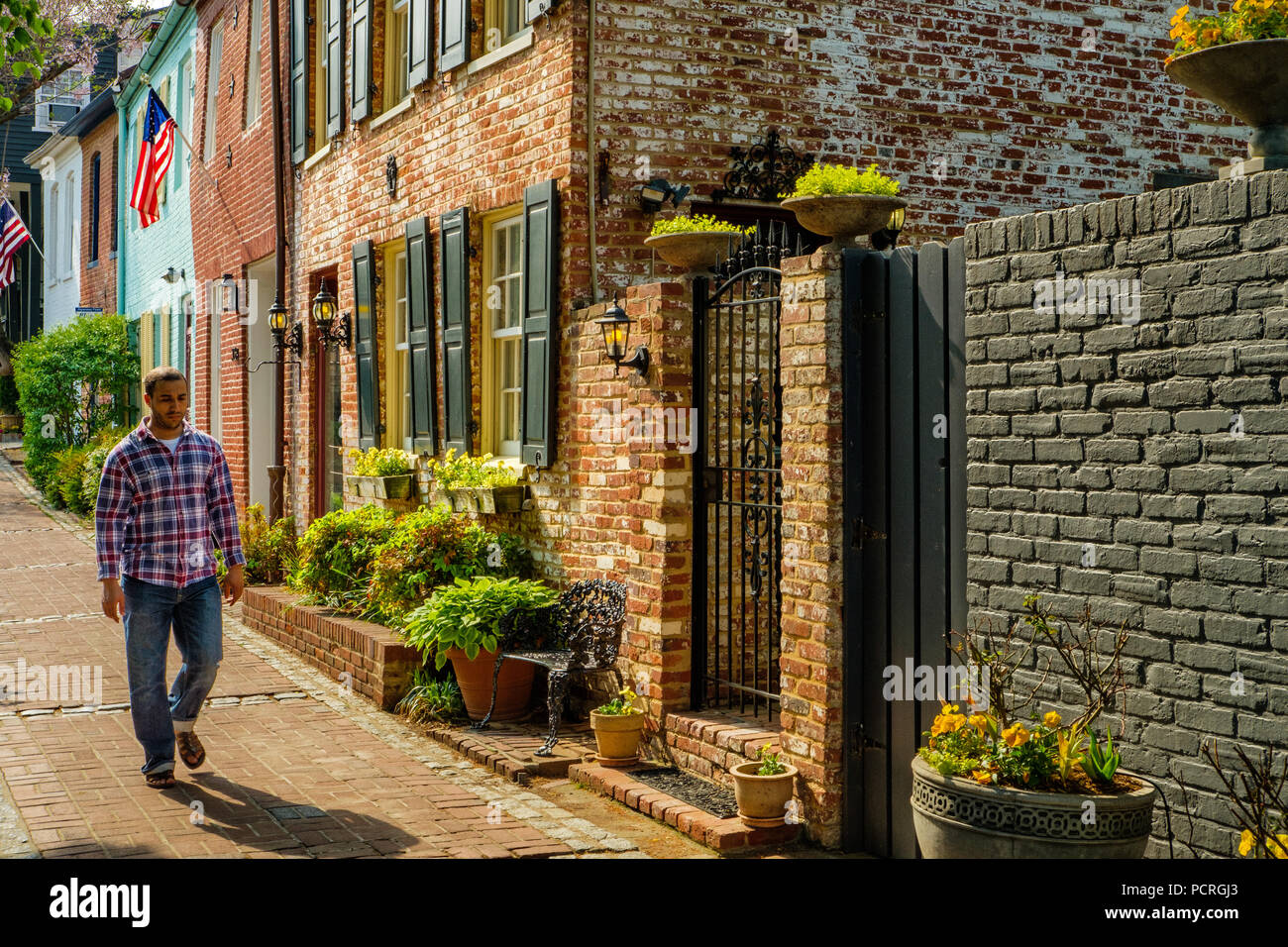 Chesapeake e Ohio Canal Alzaia, Georgetown, Washington DC Foto Stock