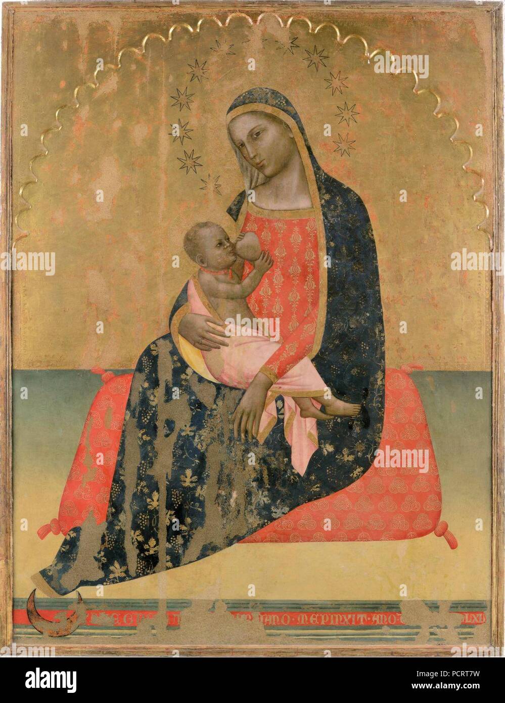 Allegretto Nuzi, Madonna dell'umilta, 1134x1511, tempera su tavola, San Severino Marche, Pinacoteca civica. Foto Stock