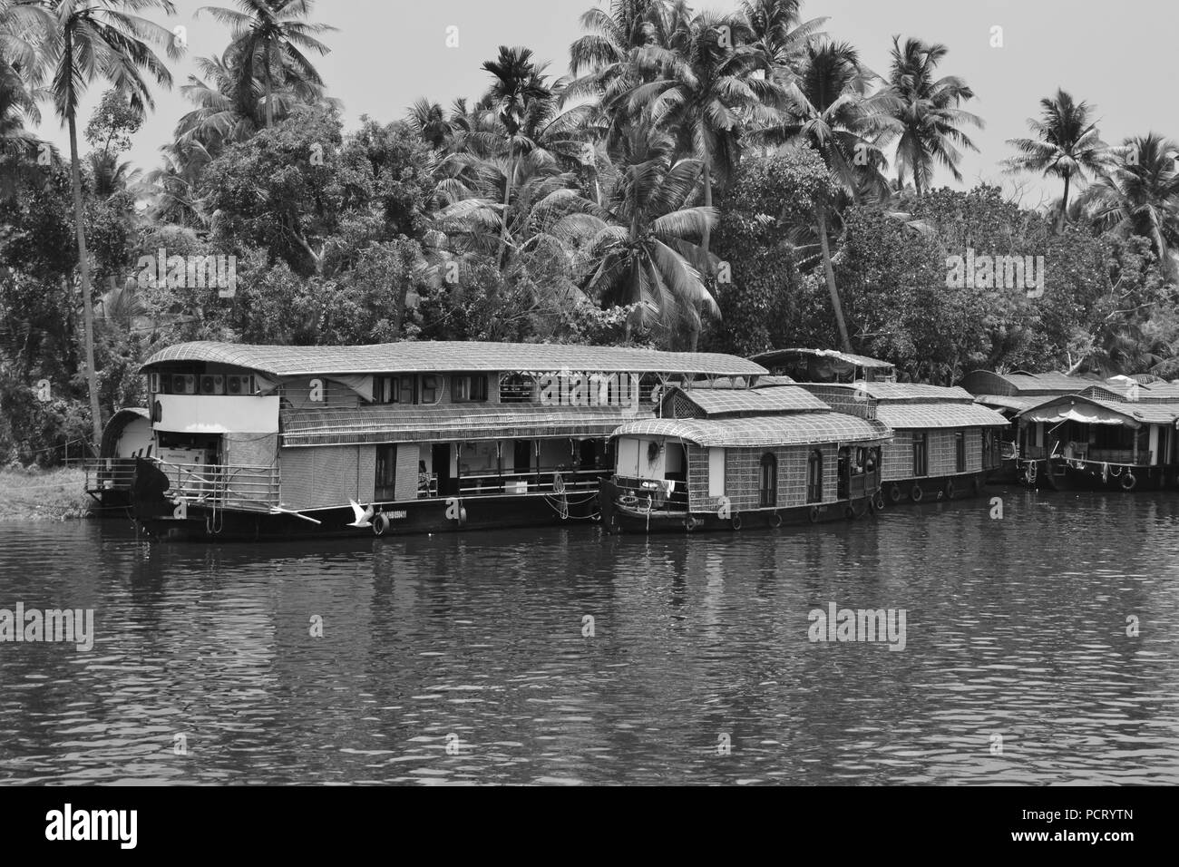 Boat House di Alleppey, Kerala Foto Stock