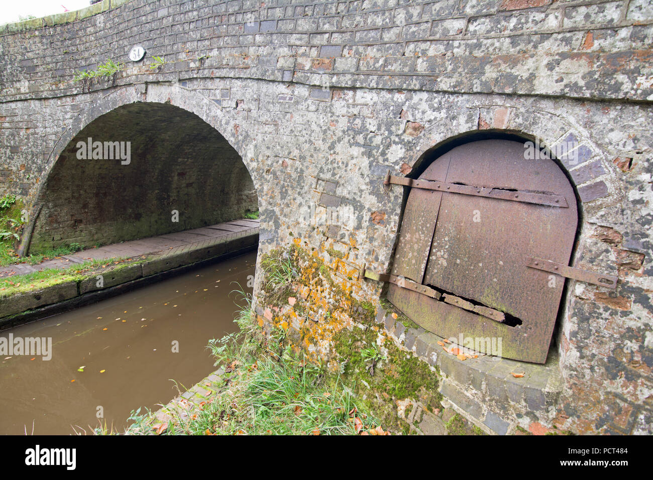 Yell Bridge n. 54 vicino colemere sul llangollen canal shropshire union canal ellesmere branch Foto Stock