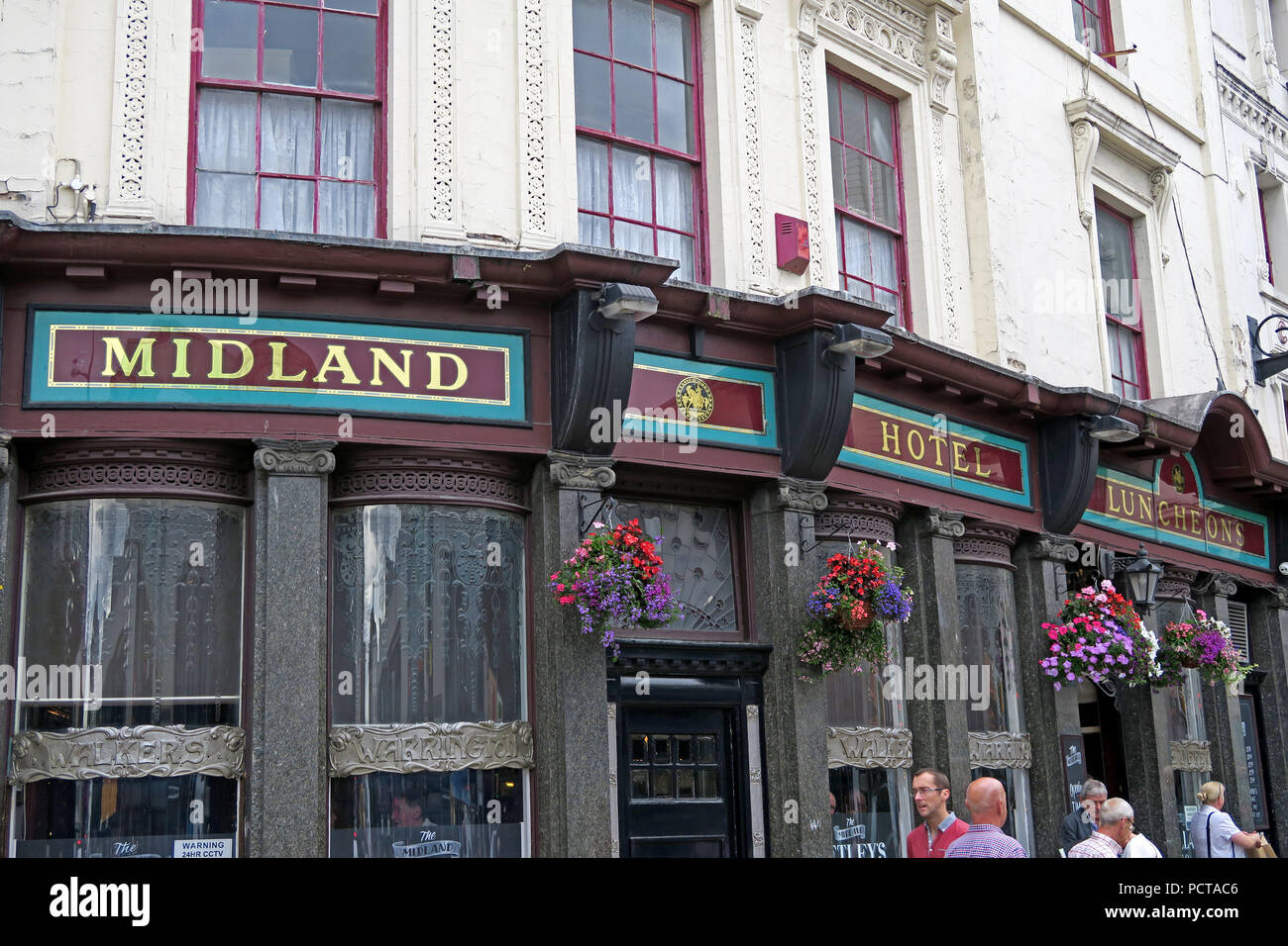 Midland Hotel pranzi pub, 25 Ranelagh St, Liverpool, Merseyside North West England, Regno Unito, L1 1JP Foto Stock
