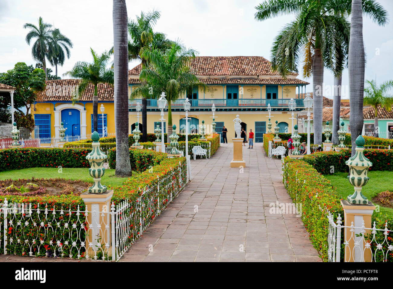 Plaza Mayor e Parque José Marti, Trinidad, Sancti Spiritus Provincia, Cuba, la Repubblica di Cuba, Antille Maggiori, dei Caraibi Foto Stock