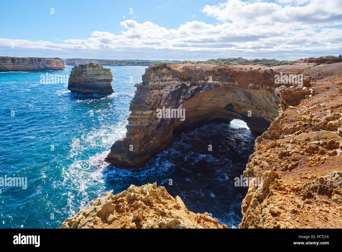 Bay of Islands (Warrnambool), Paesaggio, Great Ocean Road, Parco Nazionale di Port Campbell, Victoria, Australia, Oceania Foto Stock