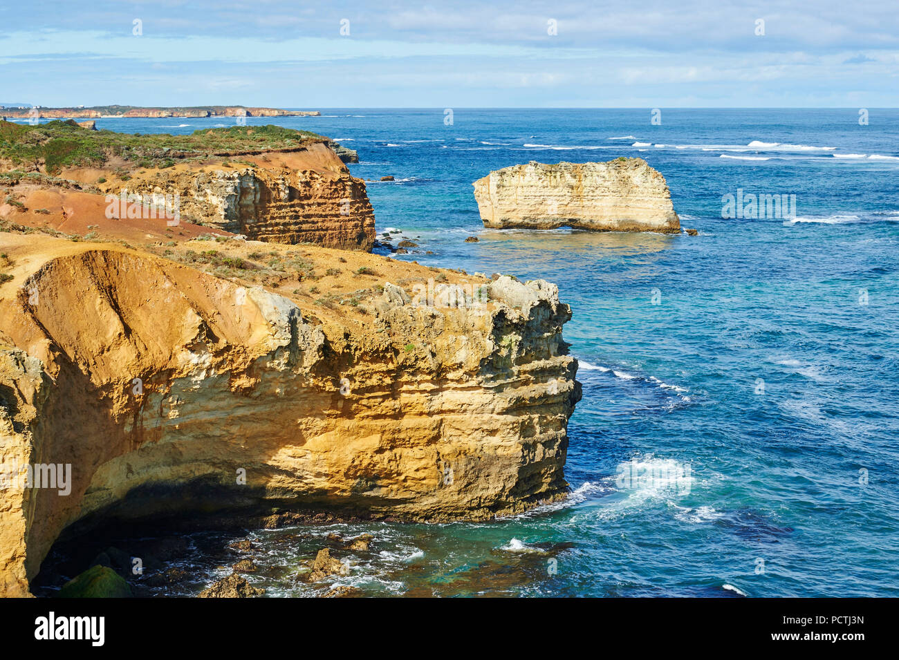 Bay of Islands (Warrnambool), Paesaggio, Great Ocean Road, Parco Nazionale di Port Campbell, Victoria, Australia, Oceania Foto Stock