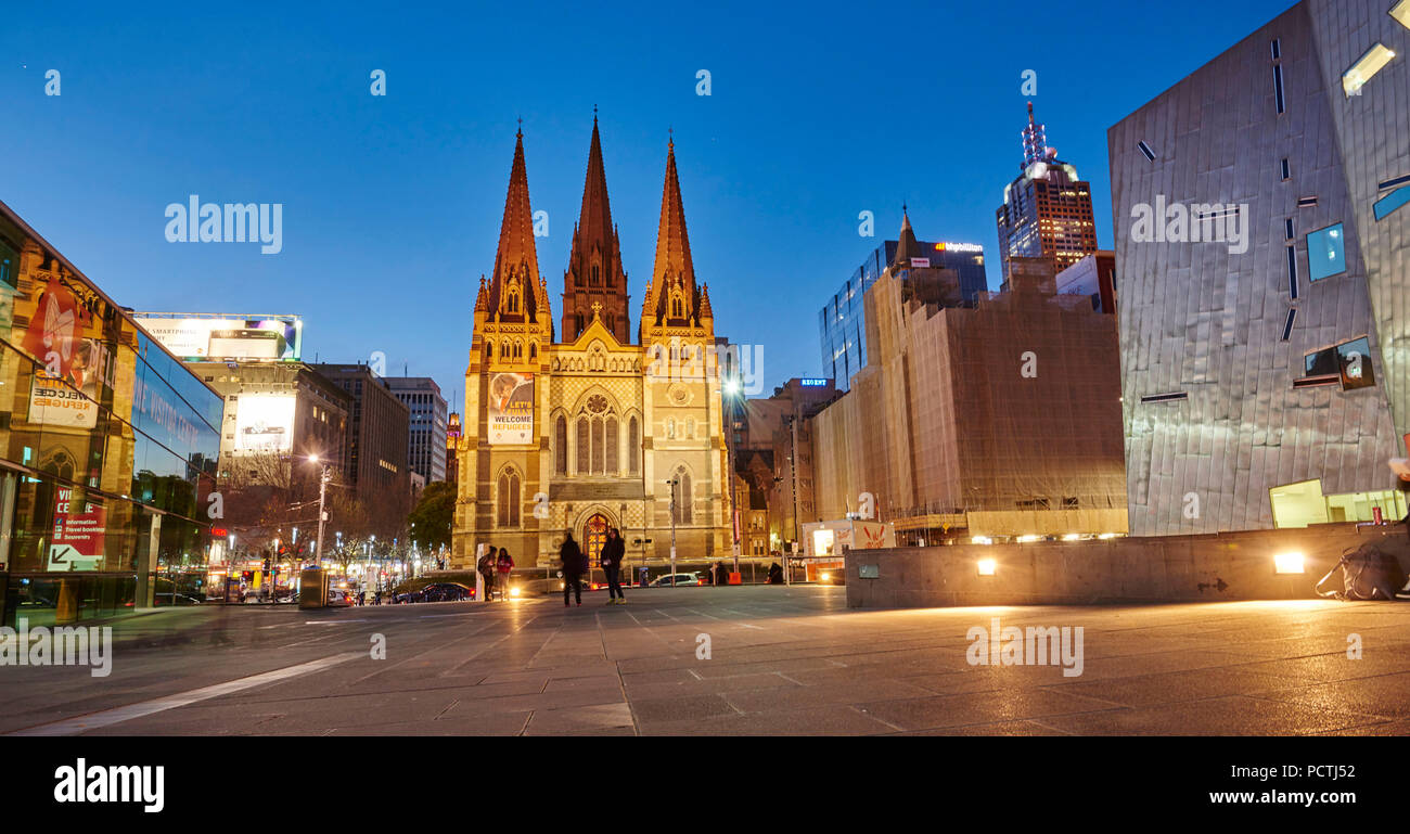 La cattedrale di san Paolo a Melbourne, Victoria, Australia, Oceania Foto Stock
