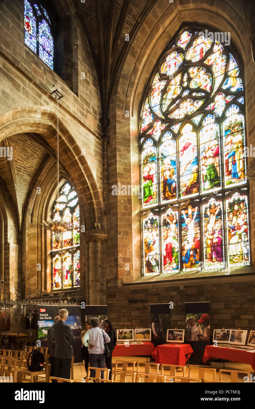 Gran Bretagna, Scozia, Edimburgo, il Royal Mile, St.Giles' Cattedrale, vista interna Foto Stock