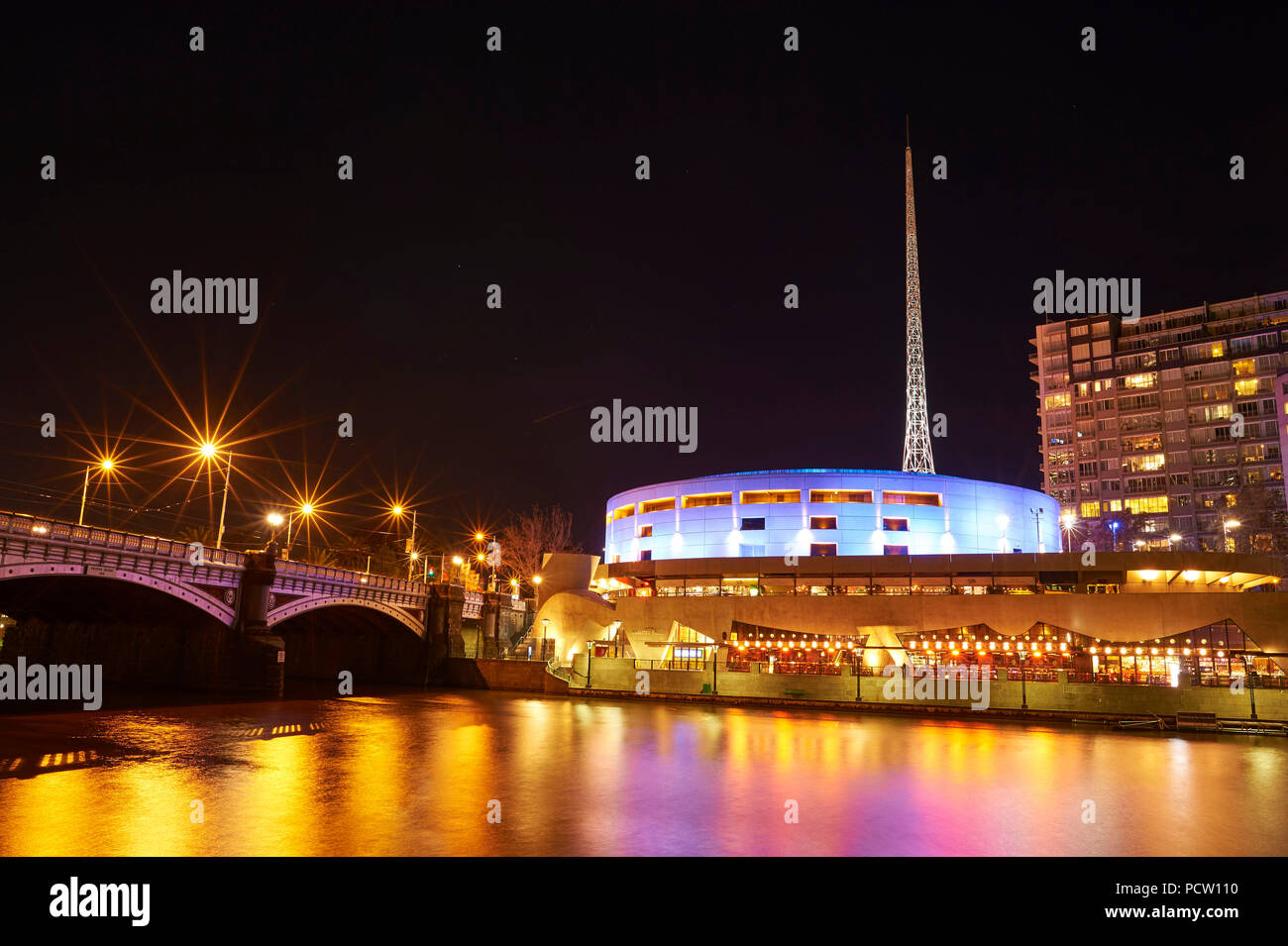 Sealife Aquarium presso il fiume Yarra, Cityscape, Melbourne, Victoria Foto Stock