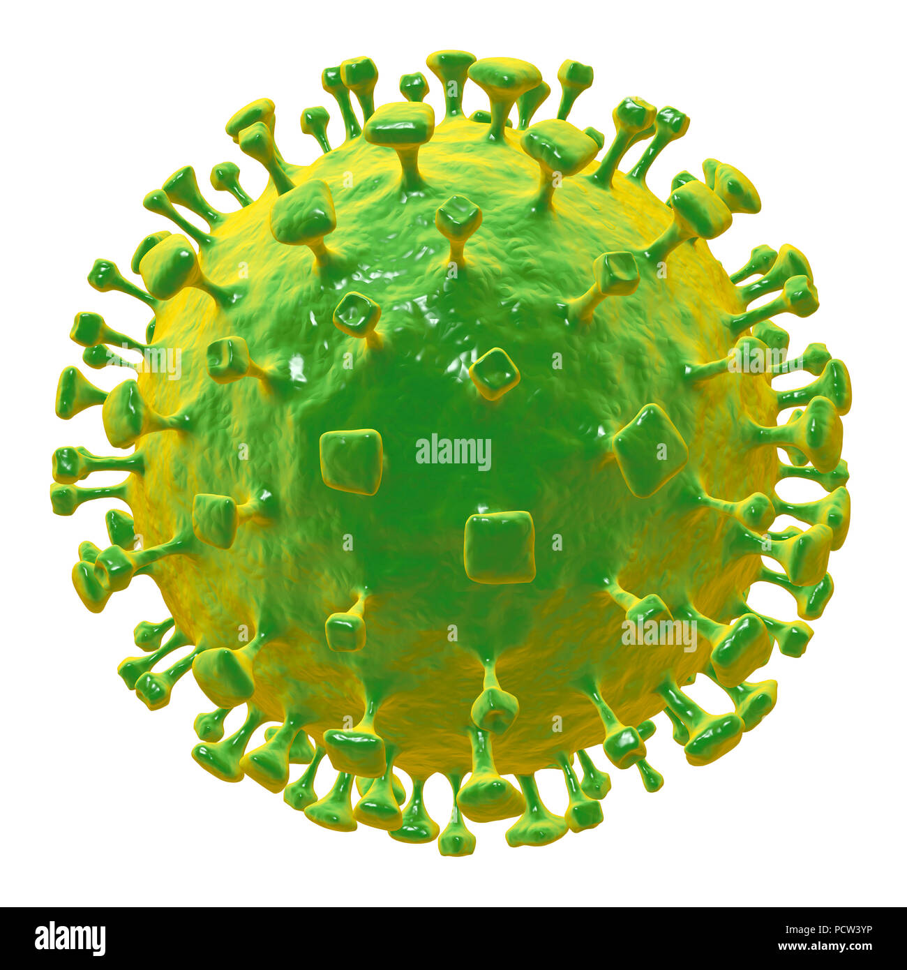Nipah particella di virus, illustrazione del computer. Nipah virus zoonotici è (trasmesse agli esseri umani da animali) ed è stato trovato per primo in Malaysia e a Singapore in persone che avevano stretto contatto con suini. Esso è stato inizialmente isolato nel 1999 all'esame di campioni provenienti da un focolaio di encefalite e delle malattie respiratorie tra uomini adulti in quei due paesi. Foto Stock