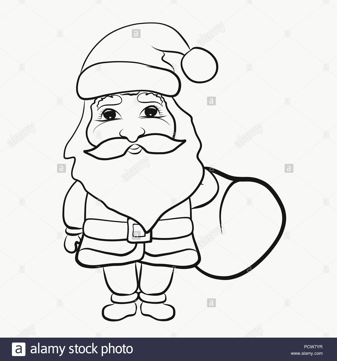 Babbo Natale Con Un Sacco Di Doni Pagine Da Colorare Foto