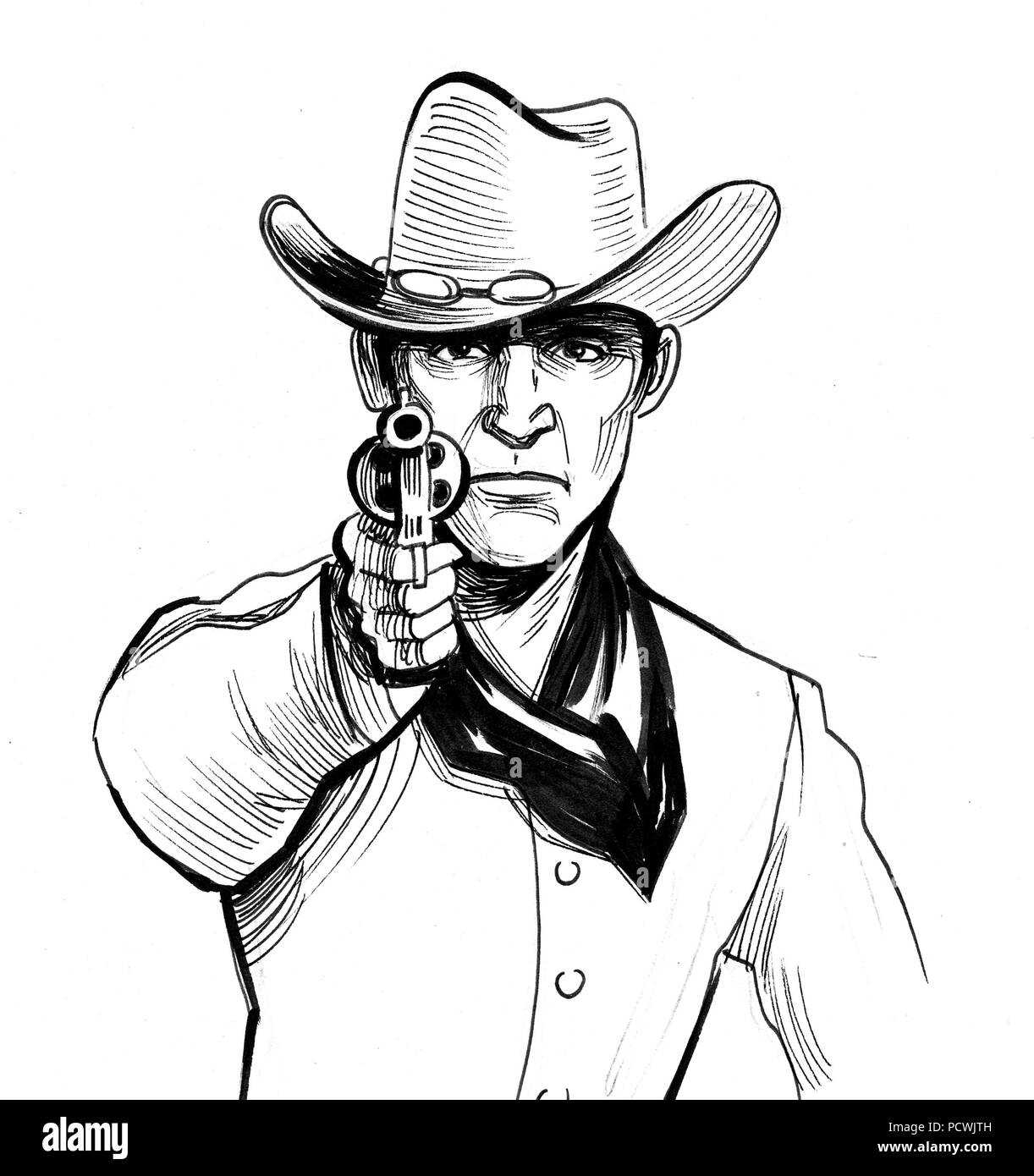 Cowboy drawing his gun immagini e fotografie stock ad alta risoluzione - Alamy