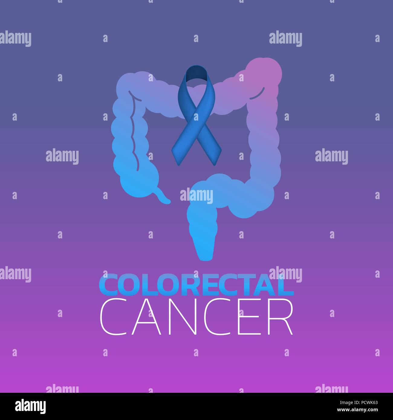 Cancro colorettale icona design. Illustrazione Vettoriale Illustrazione Vettoriale