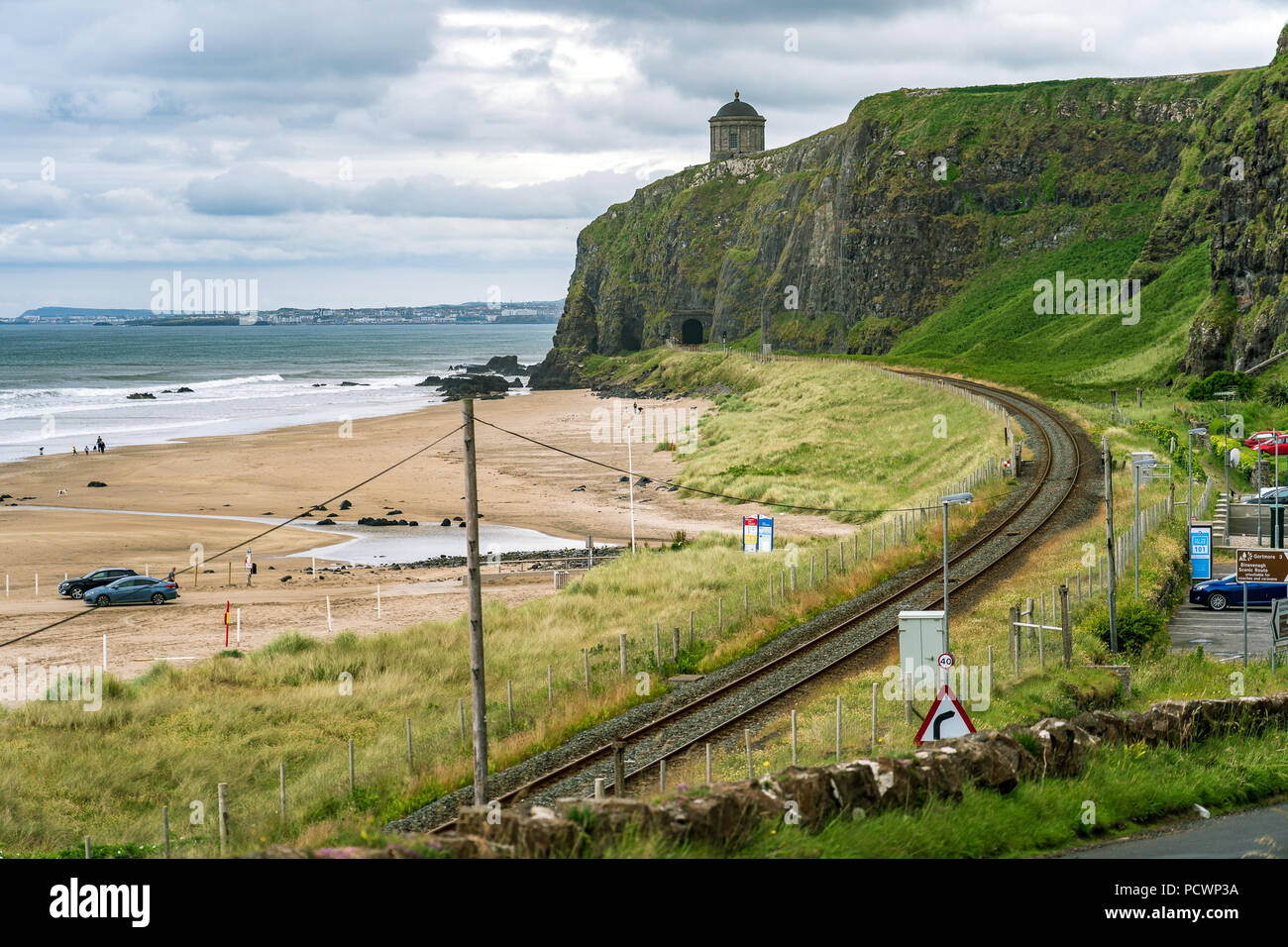 Rail road tunnel di montagna Foto Stock
